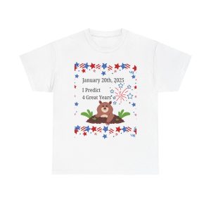 Groundhog's Presidential Prediction Tee – January 20th, 2025 Unisex Heavy Cotton Tee