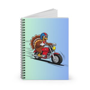 18139153020666909935_2048.jpeg Gobble and Ride! Turkey on a Motorcycle Spiral Notebook – Funny Ruled Journal for Notes, Ideas and Everyday Writing