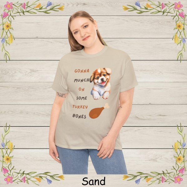 Thanksgiving puppy, cute dog art, turkey bones design, funny Thanksgiving, holiday pet illustration, watercolor puppy, Thanksgiving humor, autumn dog artwork, turkey leg graphic, festive pet design