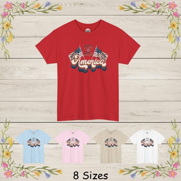 Celebrate 250 years of American pride with this bold and nostalgic “America 1776–2026” design! Featuring two beautifully illustrated waving American flags, distressed vintage numbers, a classic star emblem, and a retro script “America” with layered 3D-style shadows, this artwork captures the spirit of freedom and heritage. A standout design for anyone who loves classic Americana style and timeless patriotic art.