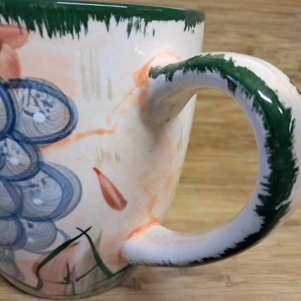 Alco Industries Coffee Mug Tea Cup Ceramic Grapes Fruit Leaves China