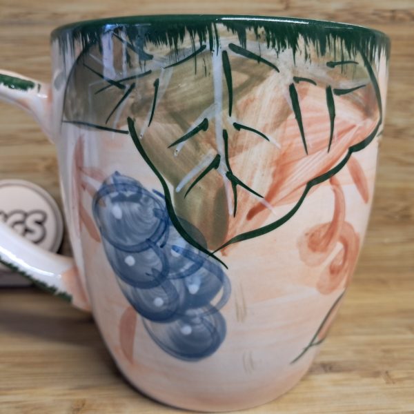 Alco Industries Coffee Mug Tea Cup Ceramic Grapes Fruit Leaves China