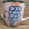 Alco Industries Coffee Mug Tea Cup Ceramic Grapes Fruit Leaves China
