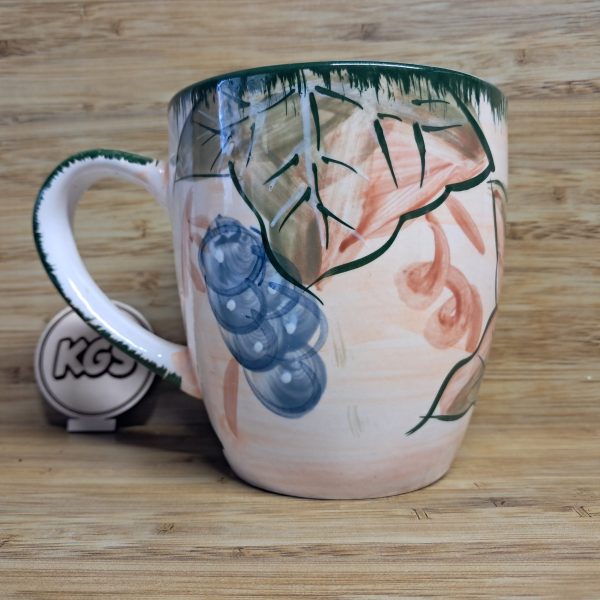 Alco Industries Coffee Mug Tea Cup Ceramic Grapes Fruit Leaves China