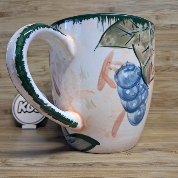 Alco Industries Coffee Mug Tea Cup Ceramic Grapes Fruit Leaves China