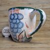 Alco Industries Coffee Mug Tea Cup Ceramic Grapes Fruit Leaves China