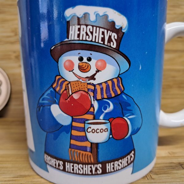 Houston Harvest Hershey’s Cocoa Snowman S’mores Recipe Coffee Cup Christmas Mug